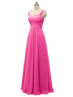 a pink bridesmaid dress on a mannequin