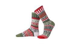 Keep your feet toasty warm & happy this holiday season with our Yuletide Crew Socks. Featuring our iconic prints that live long beyond the festive season - these socks are one of our most popular gift item during the holidays. Colors in this socks: Cherry Red, Forest Green, Moss Green, White, and Celadon Green. Cozy Green Socks For Winter, Red Winter Socks As Gift, Red Socks For Winter Gift, Red Socks For Winter Gifts, Cozy Winter Socks For Gift, Red Socks As Winter Gifts, Cozy Winter Socks Perfect For Gifts, Cozy Winter Socks For Gifts, Nordic Style Winter Socks For Gift