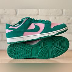 Nike Dunk Low Retro Se Watermelon Soft Pink Malachite Fz0549-600 Men Size 15 New Trendy Green Low-top Skate Shoes, Nike Dunk Low Pink Foam, Nike Low-top Pink Skate Shoes, Green Low-top Skate Shoes For Outdoor, Nike Dunk Low Active Fuchsia, Soccer And Basketball, Air Max 1 Black, Huaraches Shoes, Nike Free Run 2