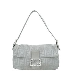 Material: Silver Zucca Canvas with Metallic Leather Trim Hardware: Silver Features: Pockets: Interior Zipper Pocket, Interior Flat Pocket Bag style: Shoulder Bag Closure type: Flap with Magnetic Snap Closure Serial Number / Stamp / Date Code: 8BR600 - G1G - 138 - 2308 Measurement in inches: W x D x H Inclusions: Nothing Condition: in very good condition – 7.5 out of 10 Exterior: very good condition, with few scratches on and showing normal signs of use. Interior: good condition, with spots on fabric and showing normal signs of use. Designer Travel Baguette Shoulder Bag, Designer Baguette Shoulder Bag For Travel, Evening Baguette Bag With Silver-tone Hardware, Luxury Baguette Bag With Silver-tone Hardware For Shopping, Luxury Baguette Bag For Shopping, Rectangular Baguette Bag With Branded Hardware For Shopping, Elegant Baguette Shoulder Bag With Silver-tone Hardware, Designer Baguette Shoulder Bag With Branded Hardware, Luxury Evening Baguette Bag With Silver-tone Hardware