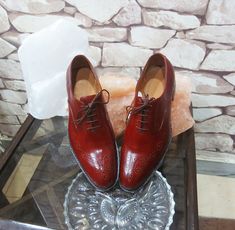 Elegant+Handmade+Burgundy+Brogue+Lace+Up+Pure+Leather+Shoes+For+Men's    Inner+Soft+Leather  Style+Oxford+Lace+Up+Brogue  Color+Burgundy  Sole+Leather  Gender+Male+  Heel+Leather+  Manufacturing+Time+7+to+10+Business+Days+    ++++++++++++++IMPORTANT+NOTE  +Please+measure+your+foot+size+according+... Mens Brown Dress Shoes, Brogues Men, Custom Design Shoes, Handmade Leather Shoes, Moccasins Shoes, Leather Oxford Shoes, Leather Dress Shoes, Leather Shoes Men, Dress Formal