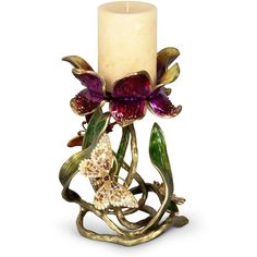 Jay Strongwater Meredith Floral Pillar Candle Holder SDH2371-456 Jay Strongwater, Pillar Candle Holder, Beautiful Interior Design, Dream Room Inspiration, Pillar Candle Holders, Cute Room Decor, Dream House Decor, Pillar Candle, Beautiful Interiors