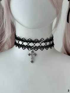 Elevate your ensemble with our 7 Colors Halloween Gothic Cross Pendant Nun Lolita Choker. This striking accessory features a bold cross pendant set against a versatile choker, available in seven captivating colors to match any outfit. Perfect for adding a touch of gothic elegance to your Lolita wardrobe, this choker combines the mystique of nun-inspired fashion with the charm of Lolita aesthetics. Punk Cross Jewelry For Halloween, Punk Style Cross Jewelry For Halloween, Punk Style Cross-shaped Halloween Jewelry, Gift Cross Choker, Black Cross Choker For Party, Adjustable Emo Style Choker, Cross Choker For Party, Steampunk Fashion Female, Gothic Choker