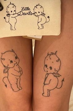 Tattoo Planning, Kewpie Tattoo, Kewpie Art, Collage Des Photos, Devil Tattoo, Flash Tattoo Designs, 1 Tattoo, Baby Tattoos