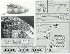 an instruction manual for knitting and crocheting with instructions to make slip on shoes