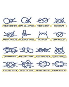 an image of different types of rope and knots on white paper with the words neudred