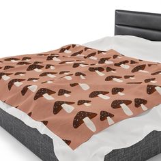 an image of a bed with mushrooms on it