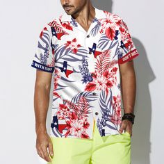 The best hawaiian shirts for men, hawaiian shirt for women and kids are available, designed just for you. Fabric: four-way stretch (95% polyester and 5% spandex) Regular fit Fabric Weight: 120 g/m². Care Instruction: Machine washes cold with similar colors, do not bleach, tumble dry low, do not iron, and do not dry clean. Reliable quality Refreshing and breathable, comfortable material, No DISCOLORATION after long washing. Hight Quality Fabric High quality fabric is soft and comfortable, and its prefect structure supports the fit of the outfit. Unisex & Perfect Gifts This product is crafted from a premium polyester and spandex blend, making it both comfortable and durable. Each panel is individually printed, cut and sewn to ensure a flawless graphic with no imperfections. And high definiti Texas Shirt, Texas Shirts, Tropical Fashion, Counter Culture, Cool Hawaiian Shirts, Blue Bonnets, Flag Shirt, Aloha Shirt, Mens Hawaiian Shirts