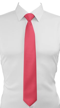 a white shirt with a pink tie on it's chest and the necktie is tied