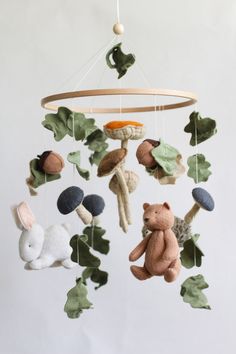 Baby Mobile Woodland Mushroom Baby Mobile - Etsy Forest Baby Rooms, Forest Baby Nursery, Enchanted Forest Nursery, Woodland Baby Nursery, Bos Baby, Fairy Nursery, Baby Nursery Inspiration, Natural Nursery, Baby Room Themes