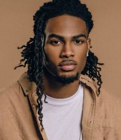 Cool Black Male Hairstyles, Earthy Black Man Aesthetic, Afro Braids Men, Black Anime Guy Dreads, Earthy Black Men Aesthetic, Black Male Photoshoot, Male Dreadlocks, Black Men With Dreads, Fine Black Males