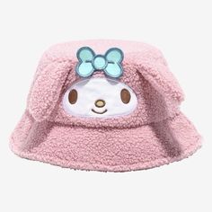 My Melody Sherpa 3d Ear Bucket Hat Add A Sprinkle Of Sweetness To Your Look With This My Melody Sherpa Bucket Hat! Featuring My Melody's Face Embroidered On The Front And Comes With 3d Ear Detailing And An Appliqu Bow Accent. * 100% Polyester * Imported Cute Bucket Hat With Curved Brim, Cute Adjustable Winter Bucket Hat, Pink Novelty Bucket Hat, Cute Costume Hats And Headpieces, Bucket Hat Fuzzy, Sherpa Bucket Hat, Sanrio My Melody, My Melody, Christmas List