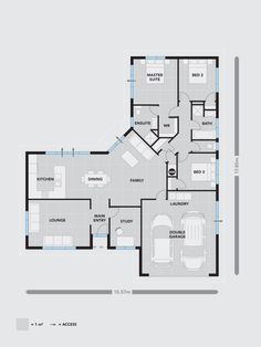 the floor plan for an apartment with two bedroom and one bathroom, which is attached to a