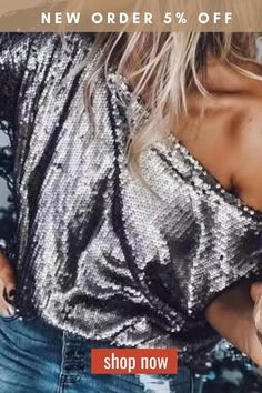 Glitter Casual Loose Fashion Sequin T-Shirt Blouse #blousesforwomen#shirtblouses#blousesforteens#blousescasual #blousesforwomenchic#blouseslongsleeve#blousesforwomencasual #blouseselegant#cuteblouses#blousesoutfits#blousesoutfitcasual #blousesstyles #blousessummer Casual Blouse Shirts, Casual Blouses, Loose Fashion, New Years Eve Outfits, Dope Outfits, Casual Blouse, Trendy Colors, Long Sleeve Casual, Casual Outfit