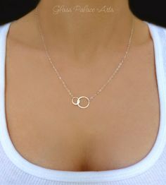 Sterling Silver Infinity Necklace - Eternity Forever Necklace Silver Infinity Necklace, Silver Infinity Bracelets, Infinity Necklace Gold, Infinity Necklace Silver, Eternity Bracelet, Forever Necklace, Mother Daughter Jewelry, Circle Jewelry, Mother Daughter Necklace