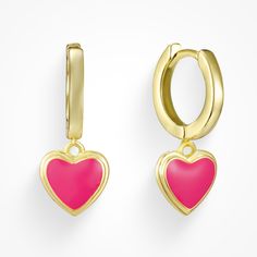 These earrings are the cutest accessories to add to your collection. With their adorable heart pendant, these earrings are sure to receive a lot of love. Wear them alone, or pair them with our matching Love Actually Necklace for the cutest combo! Trendy Drop Earrings For Valentine's Day, Trendy Valentine's Day Drop Earrings, Trendy Heart Drop Earrings As Gift, Trendy Dangle Heart Earrings For Valentine's Day, Trendy Huggie Heart Earrings For Valentine's Day, Cute Single Earring For Valentine's Day, Cute Single Earring Jewelry For Valentine's Day, Trendy Earrings For Valentine's Day Gift, Trendy Hypoallergenic Hoop Earrings For Valentine's Day