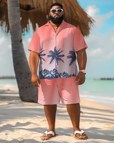 This Hawaiian Shirt Shorts Set is suitable for all kinds of casual occasions, such as vacations, beach parties, summer picnics and so on. You can pair it with a pair of sandals or sneakers for a trendy look. Whether you are on vacation or in daily life, this set will bring you a comfortable and stylish wearing experience. Casual suit: Casual men's short-sleeved shirt suit focuses more on comfort and leisure. It usually consists of a light, short-sleeved shirt worn with jeans or slacks. This set Hawaiian Shorts For Spring Beach Party, Hawaiian Beach Shorts For Spring, Hawaiian Style Shorts For Spring Beach Party, Hawaiian Shorts For Beach Party In Spring, Summer Beachwear Swimwear For Leisure, Short Swimwear For Spring Leisure, Summer Hawaiian Shirt With Short Sleeves For Vacation, Hawaiian Style Shorts For Summer Vacation, Hawaiian Shirt For Spring Beach Party