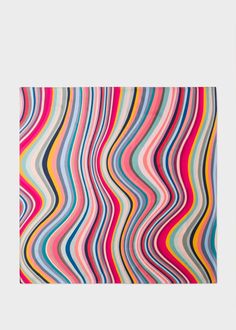 Women's Multi-Colour 'Swirl' Silk Square Scarf - Paul Smith US Paul Smith Women, Silk Square Scarf, Paper Patterns, Color Swirl, Swirl Pattern, Craft Paper, Square Scarf, Paul Smith, Pattern Paper