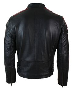 Mens black genuine sheep leather jacket men motocycle jacket, retro style jacket Womens Active Wear Outfits, Races Style, Womens Tweed, Herringbone Blazer, Racing Jacket, Real Leather Jacket, Striped Sleeve, Slim Fit Shorts, Leather Jacket Men