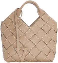 Leather Basket, Woven Leather Bag, Letter V, Signature Look, Basket Bag, Chic Look, A Beautiful Day, Chain Bags, Leather Mini