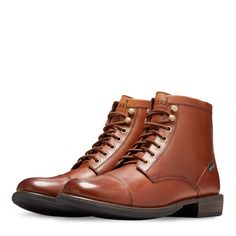 Men's Cap Toe Boots - High Fidelity – Eastland Men's Casual Dress, Men's Cap, Eastland Shoes, Cap Toe Boots, High Fidelity, Boots High, Cap Dress, Mens Casual Dress, Toe Boots