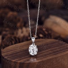 Unique Moissanite Pendant Necklace: This white gold pendant features a Oval cut center stone weighs 3CT. This is the perfect gift for mom, wife, fiancee, girlfriend, valentine, daughter, family or friend. It is a special gift for mother's day, valentine's day, wedding, anniversary, birthday, Christmas, Easter, New Year's and any holiday. You can choose if you want 14Kt White Gold, 14Kt Yellow Gold or 14Kt Rose Gold.  Jewelry is handmade by us focusing on quality using only the highest quality materials and handpicked genuine gemstones.  Details Pendant: Center gemstone: Oval cut Moissanite Gemstone weigh: 3C Chain: 16 Inches. The chain has the virtue of being adjustable to 18 Inches. ◇◇Processing time◇◇ Any item on my store is handmade,made to order,no stock. Typically,it takes 3-4 weeks t Oval Solitaire Sterling Silver Necklace For Wedding, Oval Sterling Silver Solitaire Necklace For Wedding, Oval Moissanite Necklace For Anniversary, Classic Oval Moissanite Necklaces, Oval Moissanite Diamond White Necklace, Oval Solitaire Necklace In Sterling Silver For Anniversary, Oval Sterling Silver Solitaire Necklace For Anniversary, Oval Brilliant Cut Solitaire Necklace As Gift, Oval Cubic Zirconia Solitaire Necklace As Gift