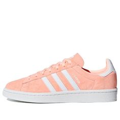 (WMNS) Adidas originals Campus Pink/White CG6047 (SNKR/Women's) Adidas Pink Sneakers With Three Stripes, Pink Adidas Sneakers With Three Stripes, Adidas Pink Athleisure Sneakers, Pink Adidas Athleisure Sneakers, Pink Low-top Sneakers With Three Stripes Branding, Pink Low-top Sneakers With Three Stripes, Sporty Pink Sneakers For Spring, Adidas Sneakers With Three Stripes Branding, Sporty Pink Sneakers With Three Stripes Branding