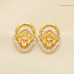 Elevate your style with these beautifully handcrafted gold earrings. Featuring a classic design and a comfortable fit, they add a refined touch to any look. Ideal for everyday wear or special occasions, they bring a subtle yet sophisticated sparkle. 22k Gold  Earrings Metal is Real Gold Purity is 22kt  Weight is 3.31 grams approx Max Length is 1.4 cm approx Max width is 1.1 cm approx ,  Please feel free to ask if you have any query. Return and cancelltion-  a 20% restocking fees will be deducted Classic 22k Gold Hallmarked Earrings, Classic Hallmarked 22k Gold Earrings, 22k Gold Anniversary Earrings, 22k Yellow Gold Bridal Earrings, 22k Yellow Gold Round Bridal Earrings, Classic 22k Gold Earrings, 22k Yellow Gold Earrings For Anniversary, Classic 22k Gold Earrings For Formal Occasions, 22k Yellow Gold Drop Earrings