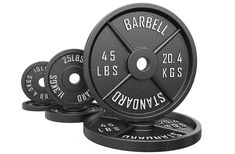 the barbell olympic weight plates are shown