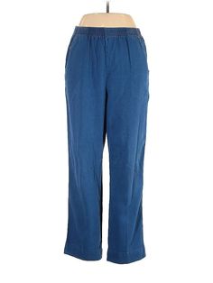 City Blues by Koret Casual Pants Size: 10 Blue Bottoms - used. 60% COTTON, 40% RAYON, Cropped, Mid/Reg Rise | City Blues by Koret Casual Pants - Mid/Reg Rise: Blue Bottoms - Size 10 Blue Full Length Pants With Pull-on Style, Blue Full-length Pull-on Pants, Non-stretch Denim Blue Pull-on Pants, Blue Non-stretch Pull-on Bottoms, Denim Blue Pants With Pull-on Style, Medium Wash Relaxed Fit Trousers, Blue Straight Leg Bottoms With Pull-on Style, Blue Mid-rise Jeans With Elastic Waistband, Blue Relaxed Fit Pull-on Jeans