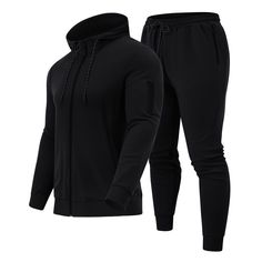 1.Two Piece Outfits For Men-Full zip sweatsuit set ,lightweight and breathable fabric keeping comfortable and freedom while jogging or athletic training at all season. 2.Men's SweatPants Features: 2 Side Pockets , Gathered ribbed ankle, Delicate waist elastic design with drawstring for fit waist better. 3.Men Jacket Track Suits 2 Piece Polo tracksuit set with hooded,full zip closure;Tops and trousers each have two side pockets, extra storage room, convenient for holding items like phones, keys, Moisture-wicking Hooded Tracksuit For Sports, Functional Hooded Tracksuit For Jogging, Winter Jogging Tracksuit With Moisture-wicking, Winter Tracksuit For Jogging With Moisture-wicking, Functional Hooded Moisture-wicking Tracksuit, Functional Moisture-wicking Hooded Tracksuit, Winter Moisture-wicking Tracksuit For Jogging, Solid Color Athleisure Tracksuit For Jogging, Solid Athleisure Tracksuit For Jogging