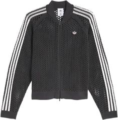 adidas x CLOT FW24 Crochet Track Jacket Asia Sizing 'Black Carbon' JF4 Adidas Track Jacket For Spring, Adidas Spring Track Jacket Sportswear, Adidas Spring Track Jacket, Adidas Sportswear Track Jacket For Spring, Adidas Track Jacket For Spring Sportswear, Adidas Sporty Track Jacket For Spring, Adidas Spring Sporty Track Jacket, Sporty Adidas Track Jacket For Spring, Spring Adidas Sporty Track Jacket