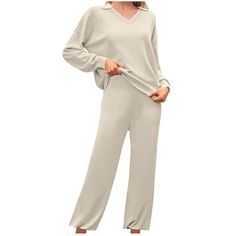 clearance under $5 Clothes StoreClick Here Usmixi Womens 2 Piece Lounge Sets Fleece Pajamas Sets Women V Neck Long Sleeve Pullover and Long Pants 2 PC Sets Casual Solid Homewear Sets Sleepwear Plush Loungewear Sets Deals on Sale Product Description: Style:2 Pieces Outfits,Matching Sets,Two Pieces Sets,Tracksuits Material: Polyester,Cotton,Cottonblend Gender:Womens,Ladies,Girls Season:Summer,Spring,Fall/Autumn,Winter Feature:Fashion,Casual,Cute Occasions: Casual, Traveling, Vacation, Working, Par Cozy Beige Loungewear Sets, Plush Loungewear, Pieces Outfits, Womens Loungewear Sets, Outfits Matching, Pajamas Sets, Cozy Loungewear, Fleece Pajamas, Loungewear Sets