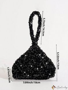 BirdinBag - Black Sequin Mini Novelty Party Bag Sequin Decor, Novelty Bags, Writing Numbers, Sequin Mini, Party Bag, Mini Fashion, Black Sequins, Top Handle, Free Gifts