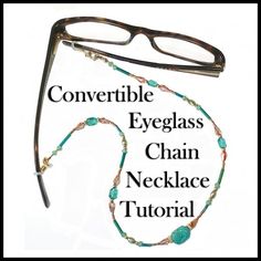 Re-purposing can be so very practical, effective, and simple. Craft an old bead necklace into a DIY handy eyeglass holder. Eyeglasses Chains, Beaded Eye, Diy Glasses, Eyeglass Jewelry, Eyeglass Chain Holders, Beaded Glasses, Eyeglass Chains, Eyeglasses Holder, Bead Creations