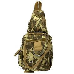 High qualitty with versatile storage options, this sling backpack is the complete package for your travels. Whether on a hike or just on the go, the specialized pockets will provide you with ample storage and protection for your items. Size: One Size.  Color: Multicolor.  Gender: unisex.  Age Group: adult.  Pattern: camo. Cute Sling Bag, Sling Backpack Purse, Small Leather Backpack, Sling Bag For Men, Small Sling Bag, Travel Belt, Leather Backpack Purse, Mens Travel Bag, Womens Crossbody Bag