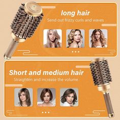 Frizzy Curls, Round Hair Brush, Hair Brush, Medium Hair Styles, Hair Straightener, Long Hair Styles, Hair