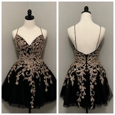 Black And Gold Dama Dresses For Quince, Dama Black Dresses, Black And Gold Quinceanera Chambelanes, Gold And Black Hoco Dress, Black Damas Dresses For Quince, Masquerade Sweet 16 Dresses, Black White And Gold Quinceanera, Black And Gold Homecoming Dress, Black Dama Dresses For Quince