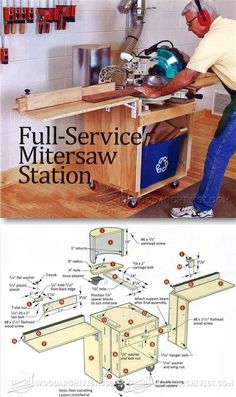 an image of a man working on a workbench with instructions to make it