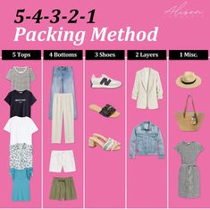 Cute Travel Outfits, Capsule Wardrobe Women, Packing Clothes, Cruise Outfits, Fashion Capsule, Travel Wardrobe