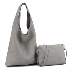 PRICES MAY VARY. 【Material】Hobo tote handbag is made of high quality anti-scratch PU Leather(vegan leather).Complete leather with soft lining material.Waterproof and scratch-resistant, comfortable to the touch. 【Dimension】Large bag is (L )14.5 " x (W )5.5 " x (H )13.8 " inch.Height of shoulder straps is 10 inches.Small crossbody bags is (L )9.8 " x (W )2.8 " x (H )8.3 " inch with a adjustable long shoulder straps(11.8"~23.5" inch).This tote shoulder bag has plenty of space to carry your daily ne Gray Hobo Shoulder Bag, On-the-go Hobo Tote Bag With Mobile Phone Holder, Gray Hobo Shoulder Bag For Shopping, Hobo Shoulder Bag With Cell Phone Pocket For Errands, Gray Hobo Shoulder Bag With Removable Pouch, Gray Hobo Bag With Removable Pouch, Gray Tote Hobo Bag For Shopping, Grey Purse, Slouchy Tote