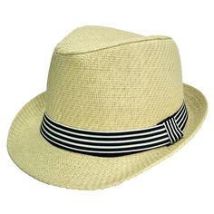 Men's Fedora in Beige Fitted Wide Brim Panama Hat For Beach, Casual Panama Hat For Beach With Adjustable Fit, Casual Brimmed Fedora With Uv Protection, Fitted Fedora Sun Hat For The Beach, Wide Brim Fitted Hat For Beach Season, Adjustable Fit Panama Hat For Summer Travel, Adjustable Panama Hat For Summer Travel, Fitted Brimmed Boater Hat For The Beach, Fitted Flat Brim Sun Hat For The Beach