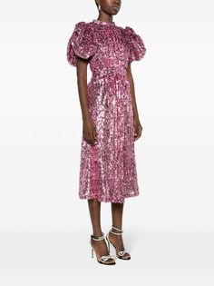 ROTATE BIRGER CHRISTENSEN Sequinned open-back Midi Dress - Farfetch Sequin Midi Dress For Party Season, Spring Sequin Dress With Contrast And Short Sleeves, Spring Sequin Dress With Contrast Sequin And Short Sleeves, Spring Midi-length Sequin Dress, Summer Dresses With Contrast Sequin And Short Sleeves, Embellished Sequin Midi Dress For Spring, Glamorous Short Sleeve Dress With Contrast Sequin, Sequin Midi Dress For Cocktail, Cocktail Midi Sequin Dress