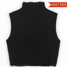 Sleeveless Camisole Lettuce Edge Ribbed Knit 100% Cotton Size Medium Nwt Stretch Ribbed Sleeveless Vest, Black Stretch High Neck Tank Top, Fitted Ribbed Sleeveless Vest, Seamless Sleeveless Top For Fall, Black Fitted Crop Top Vest, Black Stretch Sleeveless Sweater Vest, Fitted Crop Top Tank For Fall, Fitted Sleeveless Crop Top For Fall, Black High Neck Tank Top For Spring