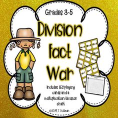 Are you looking for a fun math game to for your students to practice their division facts? I have made this resource as an alternative to flashcards, technology, or boring worksheets. There are 162 playing cards representing all of the division facts from 0-12 divisors. If you want to just... Basic Subtraction, Division Games, Math Magic, Teaching Multiplication, Division Facts, Math Fact Fluency, Math Graphic Organizers, Math Centers Middle School, Math Division