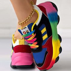 Multicolor Lace-up Sneakers For Jogging, Sporty Multicolor Low-top Chunky Sneakers, Blue Casual Chunky Sneakers With Round Toe, Blue Chunky Sneakers With Round Toe, Casual Blue Chunky Sneakers With Round Toe, Blue High-top Chunky Sneakers With Laces, Blue Synthetic Chunky Sneakers With Round Toe, Chunky Running Sneakers With Round Toe, Chunky Round Toe Sneakers For Running