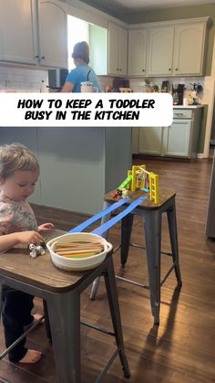 how to keep a toddler busy in the kitchen - toy bridge activity Busy Kids Activities, Quick Toddler Activities, Montisorri Toddler Ideas, Easy Outdoor Activities For Toddlers, Pool Activities For Toddlers, Active Toddler Activities, 4 Year Kids Activities, Easel Activities For Toddlers, Toddler Easy Activities