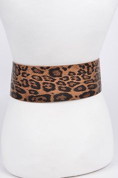 Express your wild side with this Iconic Square Buckle Belt with Leopard Print. This fashionable and unique belt is sure to be a standout in your wardrobe! The bold pattern and classic buckle make it perfect for any look. Unleash your style and stand out from the crowd! Polyurethane APPROX. WIDTH:3.5". LENGTH:45.75" Lead & Nickel Compliant Chic Adjustable Brown Belt, Chic Adjustable Belt Buckles For Party, Trendy Adjustable Brown Belt, Chic Brown Belt For Party, Trendy Belt Buckles With Matching Belt For Party, Chic Brown Party Belt, Trendy Adjustable Belt Buckles For Party, Trendy Party Belt, Trendy Adjustable Belts For Spring