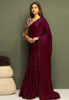 Maroon konark silk designer saree with blouse SV216 Stylish chiffon sarees with a designer blouse, perfect for a chic appearance on casual occasions. Ideal for those seeking a simple yet elegant look.ish and timeless for years to come. Purchase these sarees exclusively at Kollybollyethnics. Desc:  Color : Maroon Fabric : silk Work : stone  Blouse :Semi stitch Wash Care : Dry clean Sleeve Style : Half Sleeve Long Sleeves : Done only in Custom Stitch Sleeves Lining : Done only in Custom Stitch Bust Size : 32 to 42 Inches Occasion : Festival   Christmas   Eid   Ceremonial   Pongal   Lohri   Gudi Padwa   Onam   Ugadi   VaisakhiFancy saree chiffon saree light weight saree designer saree. With Express Free Shipping and Custom Stitching, Buy Indian Wedding Party Wear Saree Maroon konark silk Indian Wedding Party, Saree Chiffon, Lehenga Style Saree, Maroon Lace, South Silk Sarees, Sequin Saree, Wedding Party Wear, Wedding Saree Collection, Salwar Dress