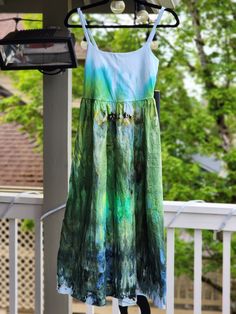 Lots of green in this gravity dyed dress! Hand dyed and 96% cotton (4% spandex on the top)!  This is a sized Small Old Navy brand dress and is true to size. CARE INSTRUCTIONS: - Machine wash in cold water with like colors. - Line dry is recommended, but can be tumble dried at low heat. - Do not bleach. Spring Sleeveless Hand-dyed Dresses, Spring Sleeveless Hand Dyed Dress, Hand-dyed Sleeveless Spring Dresses, Hand Dyed Sleeveless Spring Dress, Casual Hand Dyed Cotton Dress, Casual Hand Dyed Dresses For Spring, Hand Dyed Cotton Dresses For Spring, Casual Hand Dyed Spring Dresses, Cotton Tie Dye Sundress